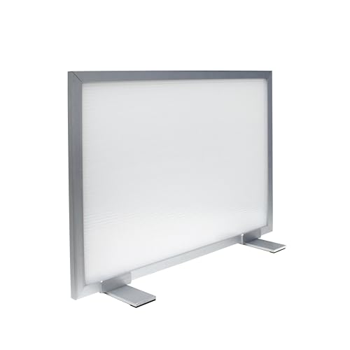 OBEX Polycarbonate Free Standing, Desktop Divider, Home Office Accessories, Portable Privacy Screen, 24" x 36", White - color: White, size: 24"H X 36"W