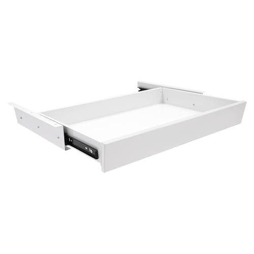 TFCFL 20 inch Under Desk Drawer for Desk, Standing Desk Drawer Attachment Under Desk Drawer Slide Out, Deep Under Desk Drawer Organizer Storage Organizer for Sit Stand Workstation (White, 20 Inch) - color: White, size: 20 Inch