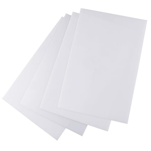 4 Pieces 11.8" x 7.8" x 0.04" LED Light Diffuser Board Sheets, to Soften, Diffuse, Reduce Harsh Glare from Ceiling Drop Lights, Flat Panel Lights, Spotlights for Office, Classroom, Warehouse - size: 11.8" x 7.8" x 0.04"