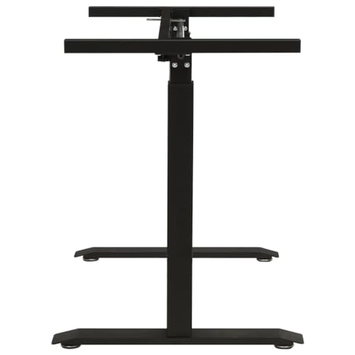 SKM Manual Height Adjustable Standing Desk Frame Hand Crank Black (Weight-19KG)