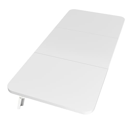 Neoaider Wall Mounted Folding Desk 35.4” x 15.7”, White - color: White, size: 35.4" x 15.7"