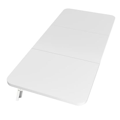 Neoaider Wall Mounted Folding Desk 35.4” x 15.7”, White - color: White, size: 35.4" x 15.7"