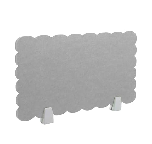 Acoustic Desk Divider Privacy Panel 16" x 12", Grey - color: Grey, size: 16" x 12"
