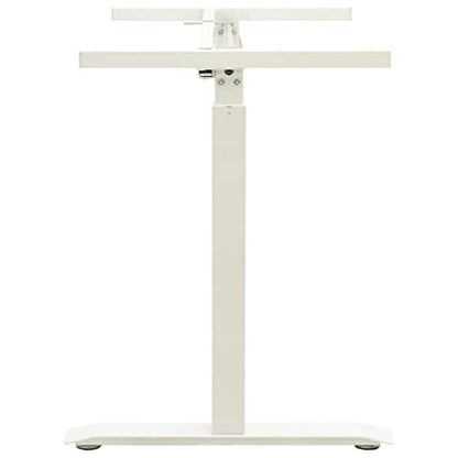 SKM Manual Height Adjustable Standing Desk Frame Hand Crank White (Weight-19KG)