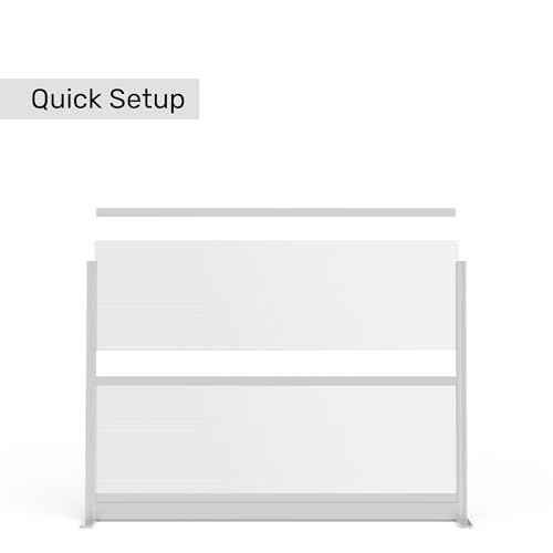 Stand Up Desk Store Modular Room Divider Wall, 70" W x 48" H | Aesthetic, Office Partition Walls & Cubicle Wall Dividers, Lightweight, Durable, Translucent - size: 70" x 48"