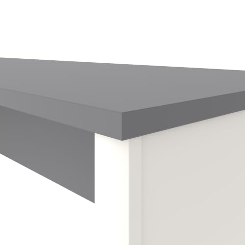 Bestar Narrow Desk Shell, Slate, Connexion, 72W - color: Slate & Sandstone