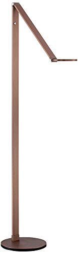 Magnum Adjustable Height French Bronze Task LED 61" Tall Floor Lamp | Modern Minimalist Style Bright Lighting Dimmer Switch for Living Room Reading House Bedroom Home Office