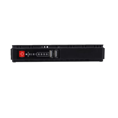 Mini UPS Uninterruptible Power Supply, ABS Router Backup Battery with 8800mAh Capacity, DC USB POE Output, Battery Indicator and Multi Protection for Home Office Security Camera (US Plug)