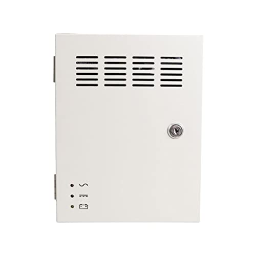 EVERSECU 18 Channel 12V 10Amp DC Metal Boxed Cabinet Regulated UPS Power Supply Unit with Backup Battery Link for Burglar Alarms CCTV Cameras PTZ Access Control (Battery Not Included) - size: UPS 18CH 10A