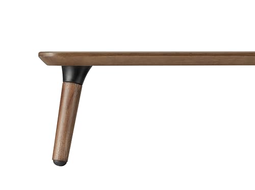 Desk Shelf for Top of Desk (Mahogany) Mid Century Modern Monitor Stand (39.37 × 9.45 × 4.72 inches) - color: Mahogany