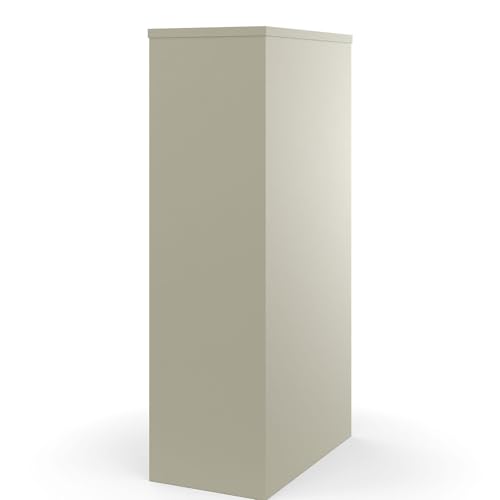 Staples Commercial 4-Drawer Vertical File Cabinet, Letter Size, Lockable, Putty, Steel, 51.97H x 15W x 22D - color: Putty