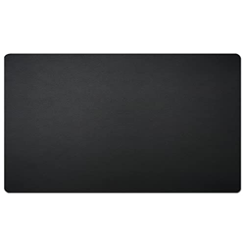 Nekmit Leather Desk Blotter Pad 24 x 14 Inches, Flat, Non-Slip, Waterproof, Black - color: Black, size: 14" x 24"