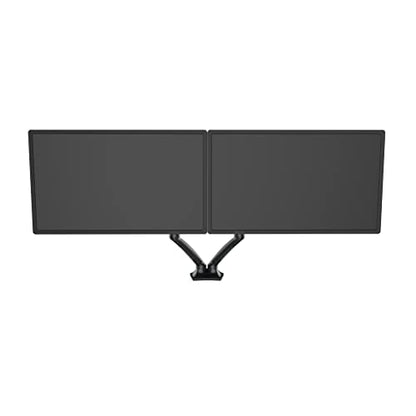 Progressive Desk Dual Gas Spring Monitor Mount Stand - Fits 10"-27" Monitors - ±180° Monitor Rotation - Arm Holds Up to 20 lbs per Arm - style: Dual 10"-27"