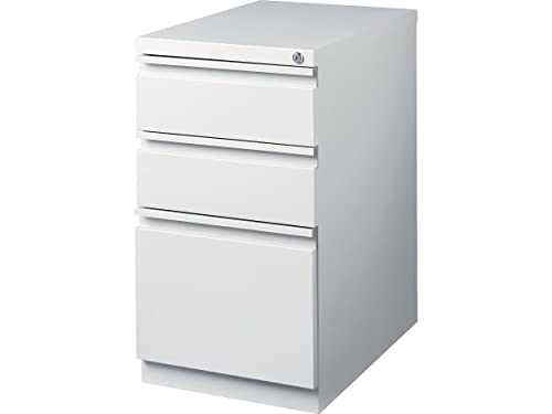 Staples 3-Drawer Vertical File Cabinet, Letter Size Documents, Lockable & Mobile, 23" D x 15" W x 27.75" H, Light Gray - color: Grey, size: 1 Pack, style: 23'' Depth