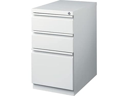 Staples 3-Drawer Vertical File Cabinet, Letter Size Documents, Lockable & Mobile, 23" D x 15" W x 27.75" H, Light Gray - color: Grey, size: 1 Pack, style: 23'' Depth