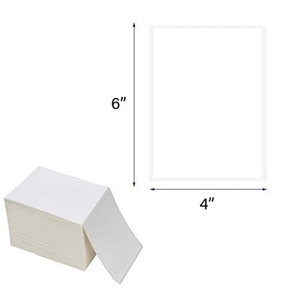 OausTect 4x6 Shipping Label 4000 Fanfold Labels for Rollo, Zebra Direct Thermal Printer, with Perforations - size: 4000 Labels