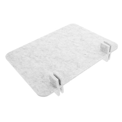 Kichvoe Desk Divider Felt Panel 40x30cm, Acoustic Noise-reducing Office Partition, Privacy Shield for Student and Classroom Desks, Light Gray Desktop Barrier