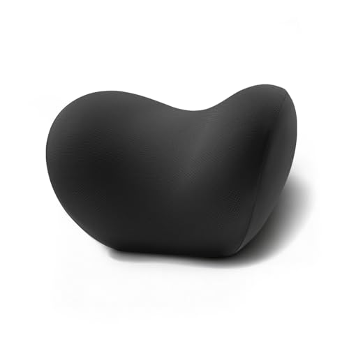 BEBAS Memory Foam Car Headrest Pillow - Breathable Neck Support Pillow for Driving, Universal Fit Cars/SUVs/Tesla/Toyota & Office Chair, Removable Cover (Black, Summer) - color: Black