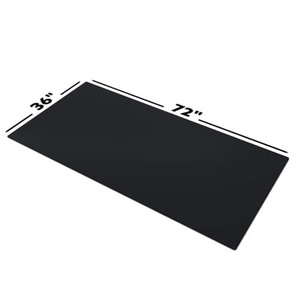 Mammoth Size Custom Professional Gaming Desk Mouse Pad - Anti Slip Rubber Base - Stitched Edges - Large Desk Mat - 72" x 36" x 0.16" (Mammoth, All Black/No Logo) - color: All Black, size: 36" x 72"