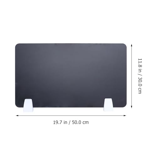 Freestanding Desktop Divider 1pc Desktop Partition Black Office Divider Screen Desk Baffle for School Workstation Privacy Workspace Organizer