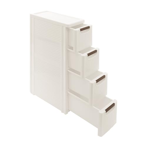 4 Drawers Narrow Storage Cabinet, 4 Tiers Slim Bathroom Storage Cabinet, 16.5" L X 7.5" W X 28.9" H Slim Rolling Cart for Living Room, Kitchen, Bathroom, Office - size: 4 Tiers