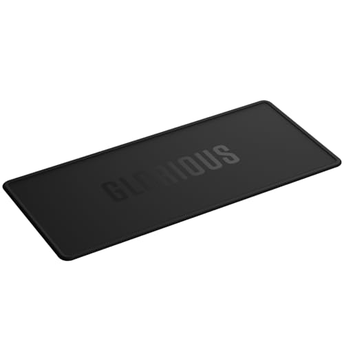GLORIOUS Gaming Sound Dampening Keyboard Mat - Stitched Edges, Absorbs Keyboard Sounds & Vibrations, Machine Washable, Non-Slip Base, Fits Most Tenkeyless Keybaords - Black - size: TKL