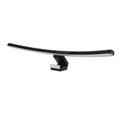 2 in 1 RGB Monitor Light Bar, Curved Computer Monitor Lamp Bar with Dual Light Source, Voice - Activated Musical Rhythm & Eye - Caring Dimmable Backlight for Office
