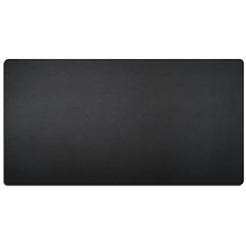Nekmit Leather Desk Blotter Pad 34 x 17 Inches, Flat, Non-Slip, Waterproof, Black - color: Black, size: 17" x 34"