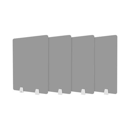 4PCS Desk Dividers Office Partitions, Privacy Desk Panel Protective, Acrylic Plexiglass Shield with Clamps for Offices Schools Call Centers - 23.6”L X15.8”W - color: Grey