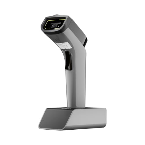 NETUM 1D Barcode Scanner, Wireless Bluetooth with Cradle, DS5000-Gray - color: Gray