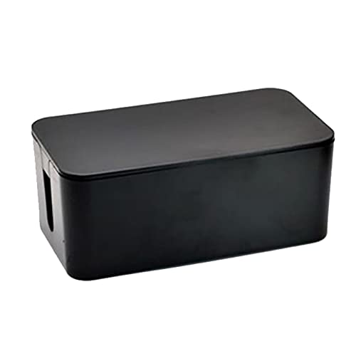 Cable Management Box,Cord Organizer Box for Home and Office System to Cover and Hide, Power Strips, Cords,Surge Protector (Large, Black) - color: Black, size: Large