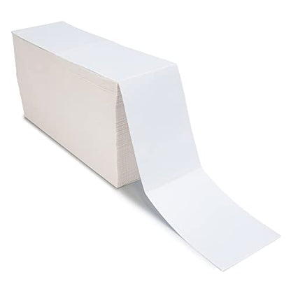 L LIKED 2500 4x6 Thermal Labels Fanfold, Direct Thermal Shipping Labels - Perforated and Strong Adhesive - size: 2500 Labels