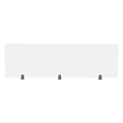 Acrylic Free Standing Screen, 60”W x 18”H Desk Divider Sound Absorbing Cubicle Desk Divider, Desk Privacy Panel and Privacy Shields for Student Desks, 3C-type clamps, on Desk Partition, Frosted