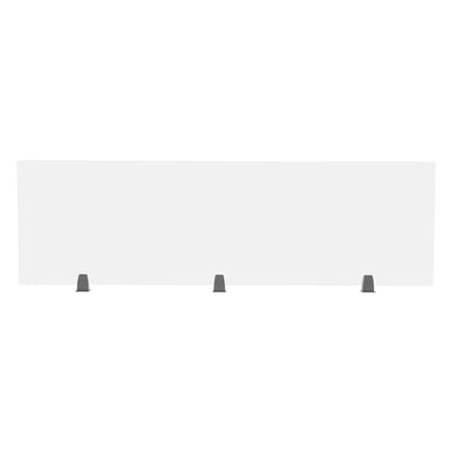 Acrylic Free Standing Screen, 60”W x 18”H Desk Divider Sound Absorbing Cubicle Desk Divider, Desk Privacy Panel and Privacy Shields for Student Desks, 3C-type clamps, on Desk Partition, Frosted