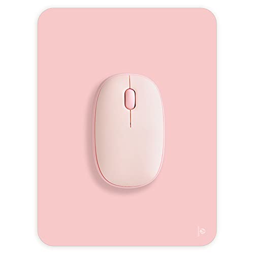 Audimi Small Mouse Pad 6 x 8 Inch, Mini Mouse Pad Thick for Laptop Wireless Mouse Home Office Travel, Portable & Washable (Pink) - color: Pink