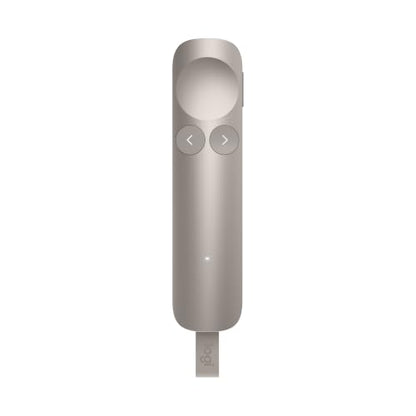 Logitech Spotlight 2 Presentation Remote Wireless Clicker Haptics - Sand | Haptics, digital highlighting, customizable actions, laser pointer, quick charge, Bluetooth, USB-C - color: Sand