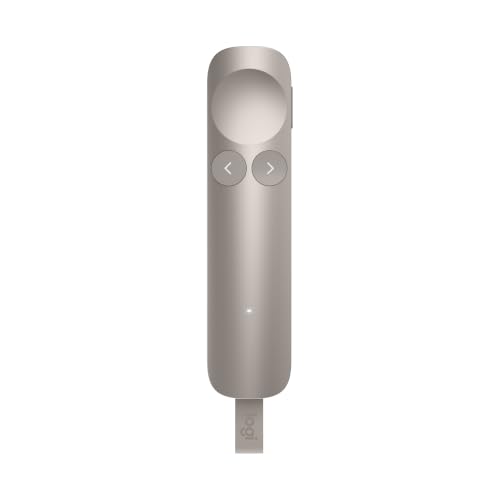 Logitech Spotlight 2 Presentation Remote Wireless Clicker Haptics - Sand | Haptics, digital highlighting, customizable actions, laser pointer, quick charge, Bluetooth, USB-C - color: Sand