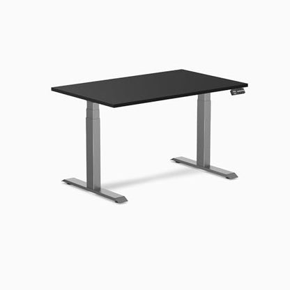 Desky Dual Laminate Sit Stand Desk Black 47.2" Space Gray - color: Black / Space Gray, size: 47.2 x 29.5 inches