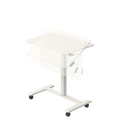 TopJob ANYDESK FOLD Mobile Standing Desk, Portable with Lockable Wheels, Foldable Stand Desk, Rolling Computer Workstations, Used for Home, Couch Side Table, Bedside Table in Bed Room Kitchen - color: Mist
