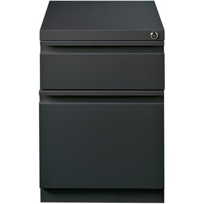 Hirsh 20-in Deep Mobile Pedestal File 2-Drawer Box/File Full Width Pull Charcoal - color: Dark Coal