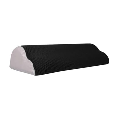 Under Desk Footrest Ergonomic Leg Rest Cushion - Portable Office & Travel Foot Stool- Black - color: Black