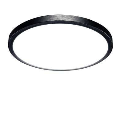 LED Flush Mount Ceiling Light 12 Inch 36W, 3000K-6500K Super Bright LED Ceiling Lights for Bedroom Living Room Kitchen Office, Easy Install, Ultra Thin Round White Black Modern Ceiling Light Fixtures - color: 12 inch Ceiling Light Kit