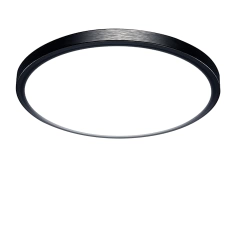 LED Flush Mount Ceiling Light 12 Inch 36W, 3000K-6500K Super Bright LED Ceiling Lights for Bedroom Living Room Kitchen Office, Easy Install, Ultra Thin Round White Black Modern Ceiling Light Fixtures - color: 12 inch Ceiling Light Kit