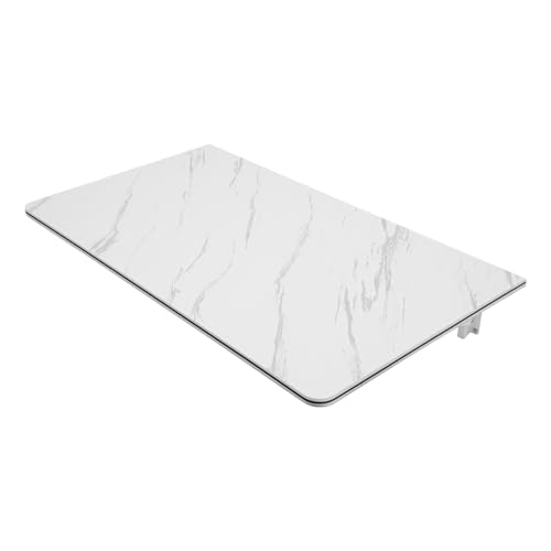 Folding Wall Mount Desk, Floating Computer Desk Fold Down Table for Laundry Room Home Office Workstation, Study Work Bench, Kitchen Dining, Small Spaces (White, 35.43 x 19.69 Inch) - color: White, size: 35.43 x 19.69 Inch