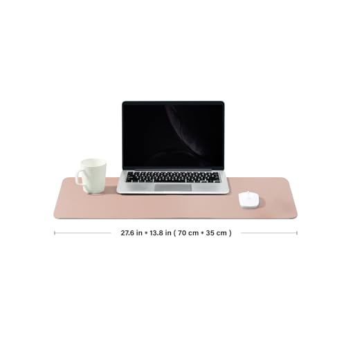 Cork Desk Mat - Dual-Sided Desk Pad for Office and Home - Desk Organization and Accessories - Ideal for Large Mouse Pad and Desk Mats on Top of Desks(Pink,27.6"x 13.8") - color: Pink, size: 27.6" x 13.8"