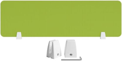 Desk Acoustic Divider Panel – 30 cm Height Soundproofing Cubicle Partitions for Office & Classroom, Clamp Design, Noise Reduction Privacy Enhancement - color: Verde, size: 60x30cm