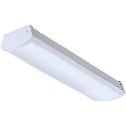 Lithonia Lighting 2' Low-Profile LED Wraparound Light Fixture, 4000K, 120V | 24-Inch LED Flush Mount Ceiling Light, 4000K Cool White Color Temperature, 120V (FMLWL 24 840) - color: 4000K Cool White, size: 24 inches, style: 120V