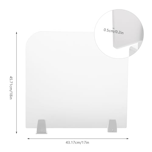 Desk Divider for Students,Modern Frosted Acrylic Clamp-on Desk Partition Desk Privacy Panels,Acrylic Cubicle Desk Dividers,Office Partitions (17x18x2inch) - size: 17x18x2inch