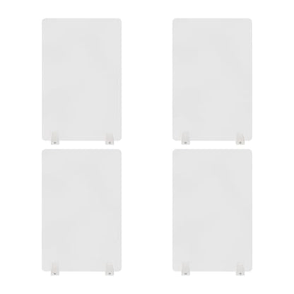 4PCS Desk Dividers Office Partitions, Privacy Desk Panel Protective, Acrylic Plexiglass Shield with Clamps for Offices Schools Call Centers - 23.6”L X15.8”W - color: Frosted