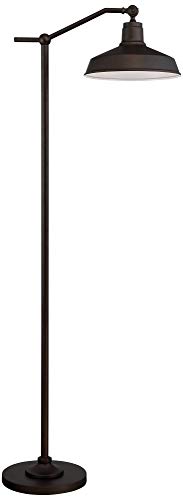 Kayne 61" Tall Satin Bronze Rustic Downbridge Floor Lamp - color: Bronze